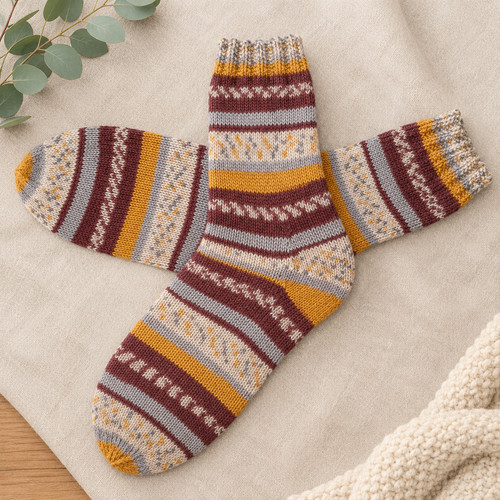 Handgestrickte socken - handgestrickte,
