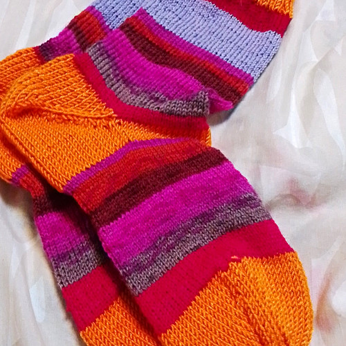Handgestrickte gestreifte