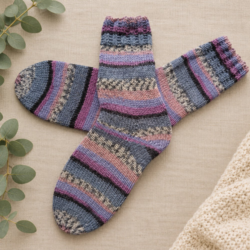 Dicke handgestrickte socken - dicke,
