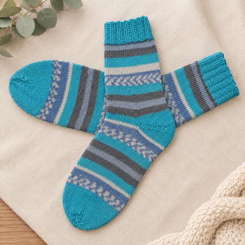 Handgestrickte socken - socken, |
